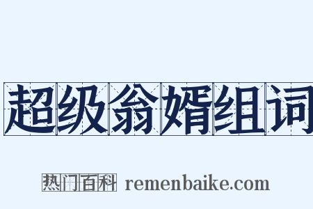 超级翁婿组词是什么意思的图片